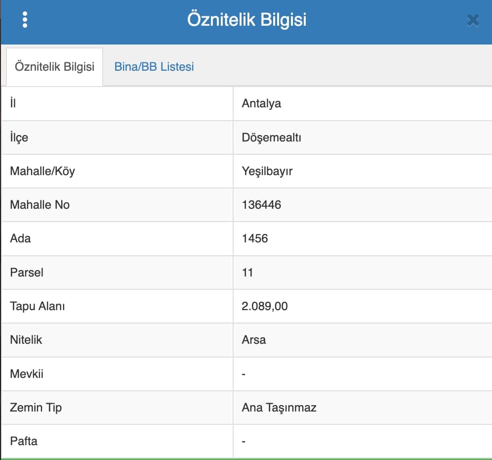 DÖŞEMEALTI YEŞİLBAYIR MH 2.089M2 ORFE YAKINI SATILIK ARSA