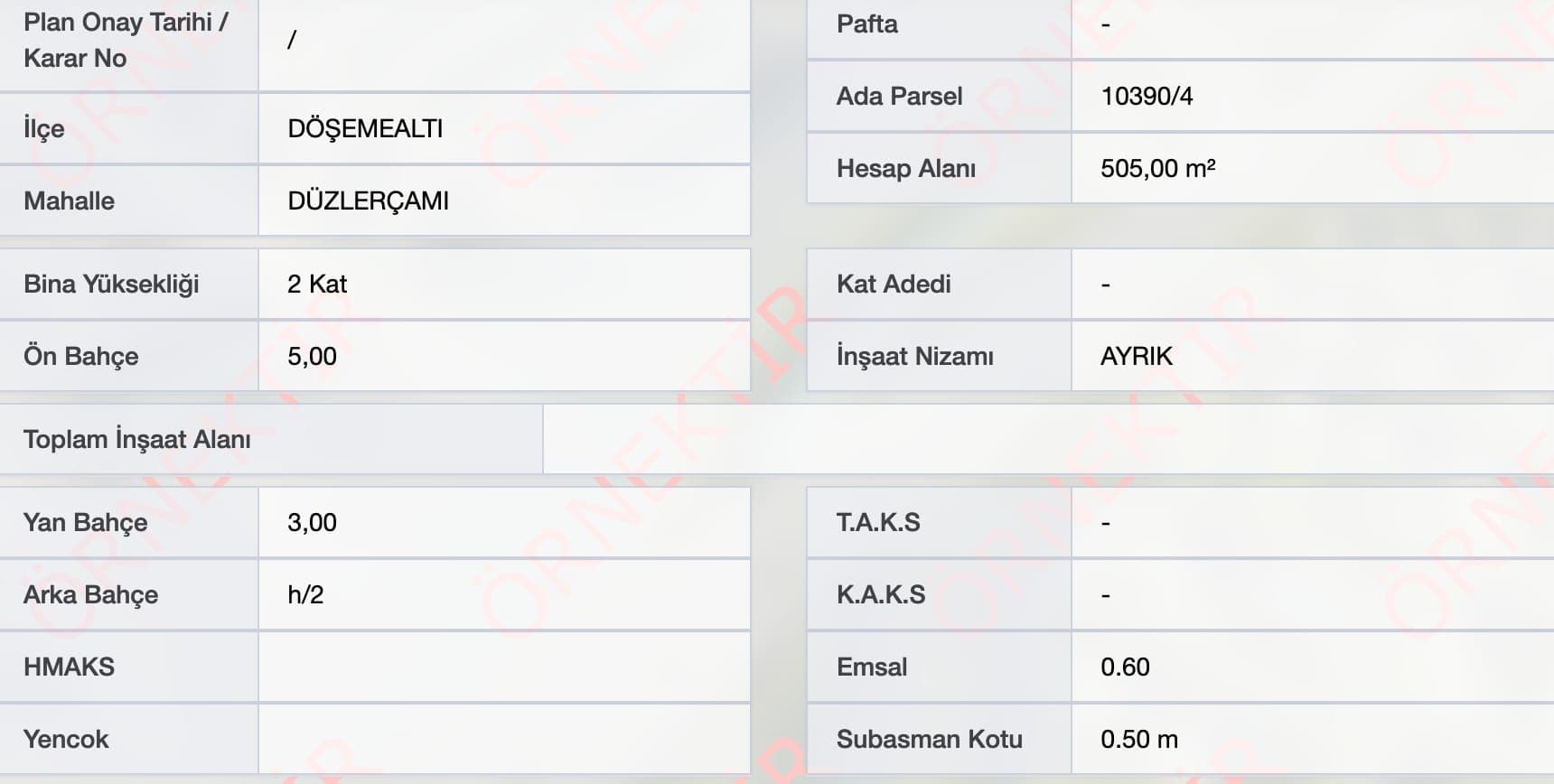 DÜZLERÇAMI ORMAN YANI SATILIK 1.010M2 İKİ ADET PARSEL