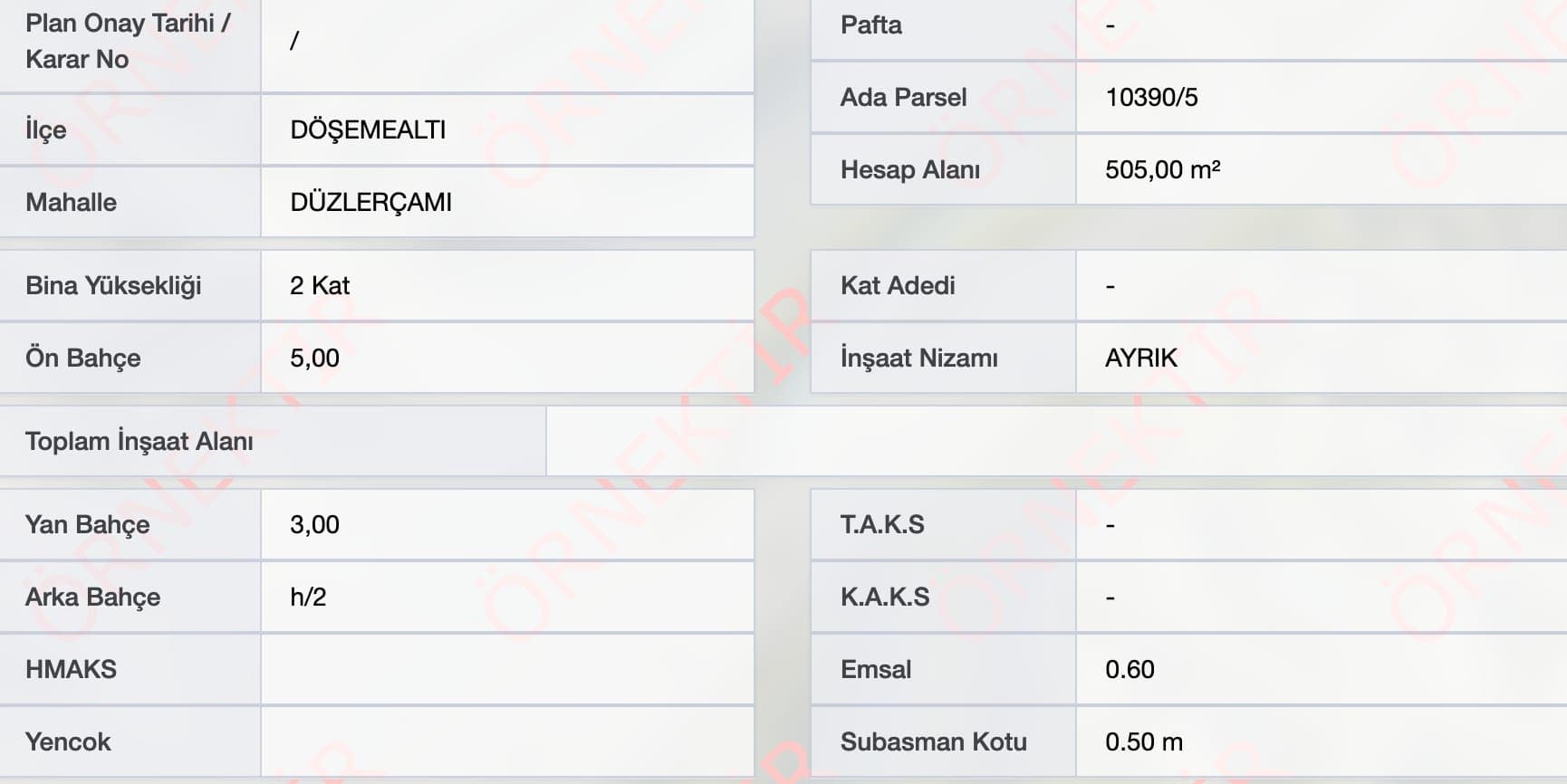 DÜZLERÇAMI ORMAN YANI SATILIK 1.010M2 İKİ ADET PARSEL