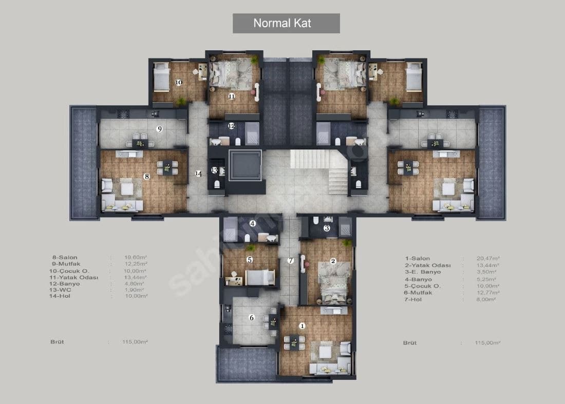 2+1 — 115 m²
