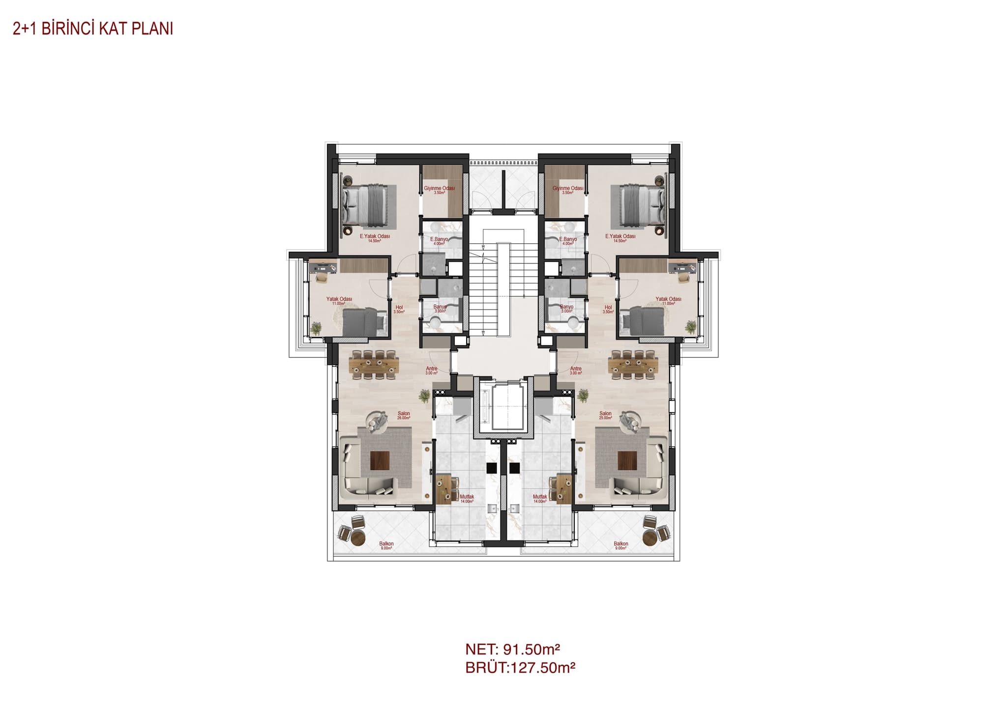 2+1 — 110 m²