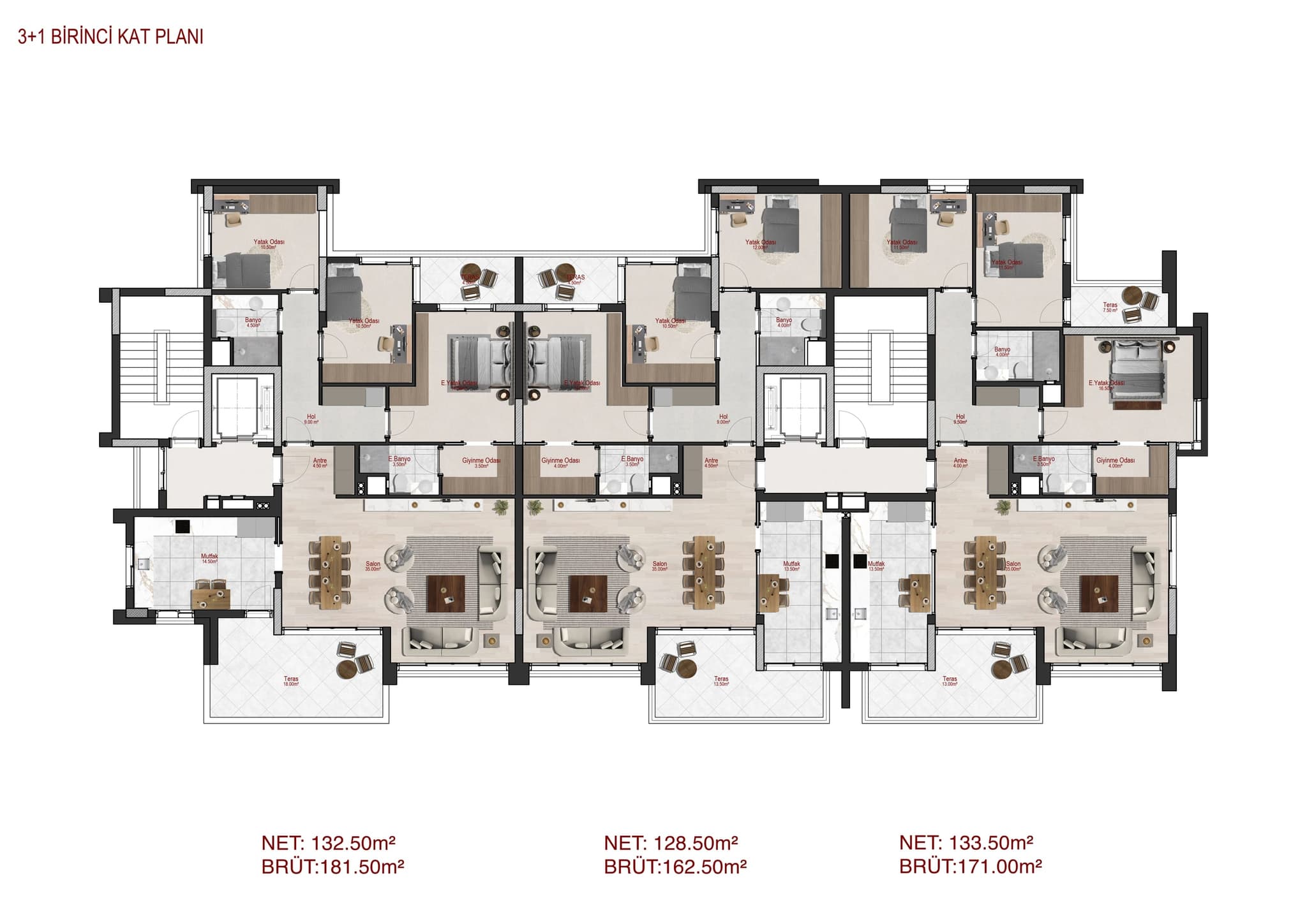 KONYAALTI KONAKLAR BÖLGESİNDE 2+1 / 3+1 PROJEDEN SATILIK DAİRELER