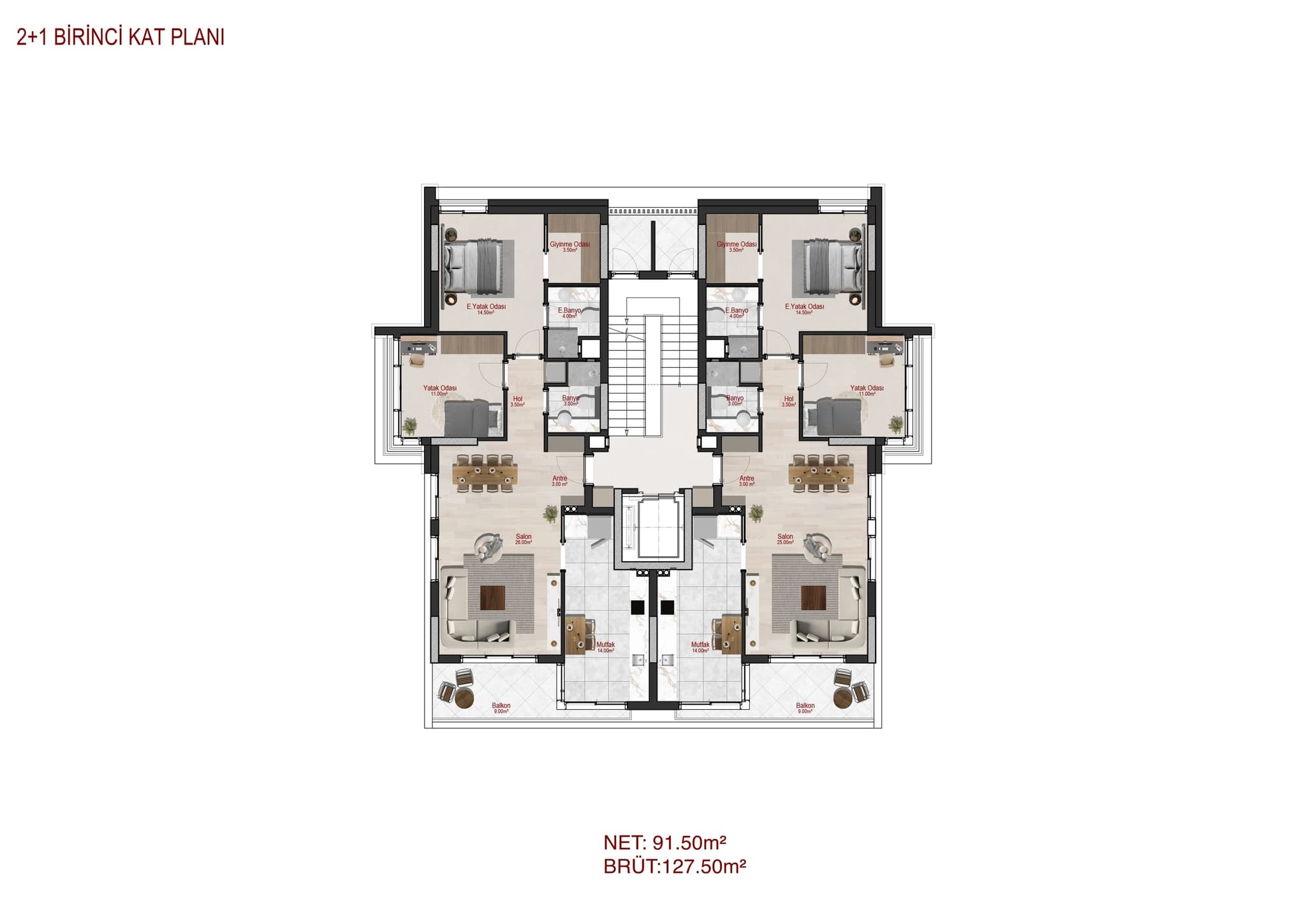 KONYAALTI KONAKLAR BÖLGESİNDE 2+1 / 3+1 PROJEDEN SATILIK DAİRELER